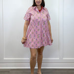 Cloverfield Striped Dress - Red Short Dresses Jodifl