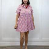 Cloverfield Striped Dress - Red Short Dresses Jodifl