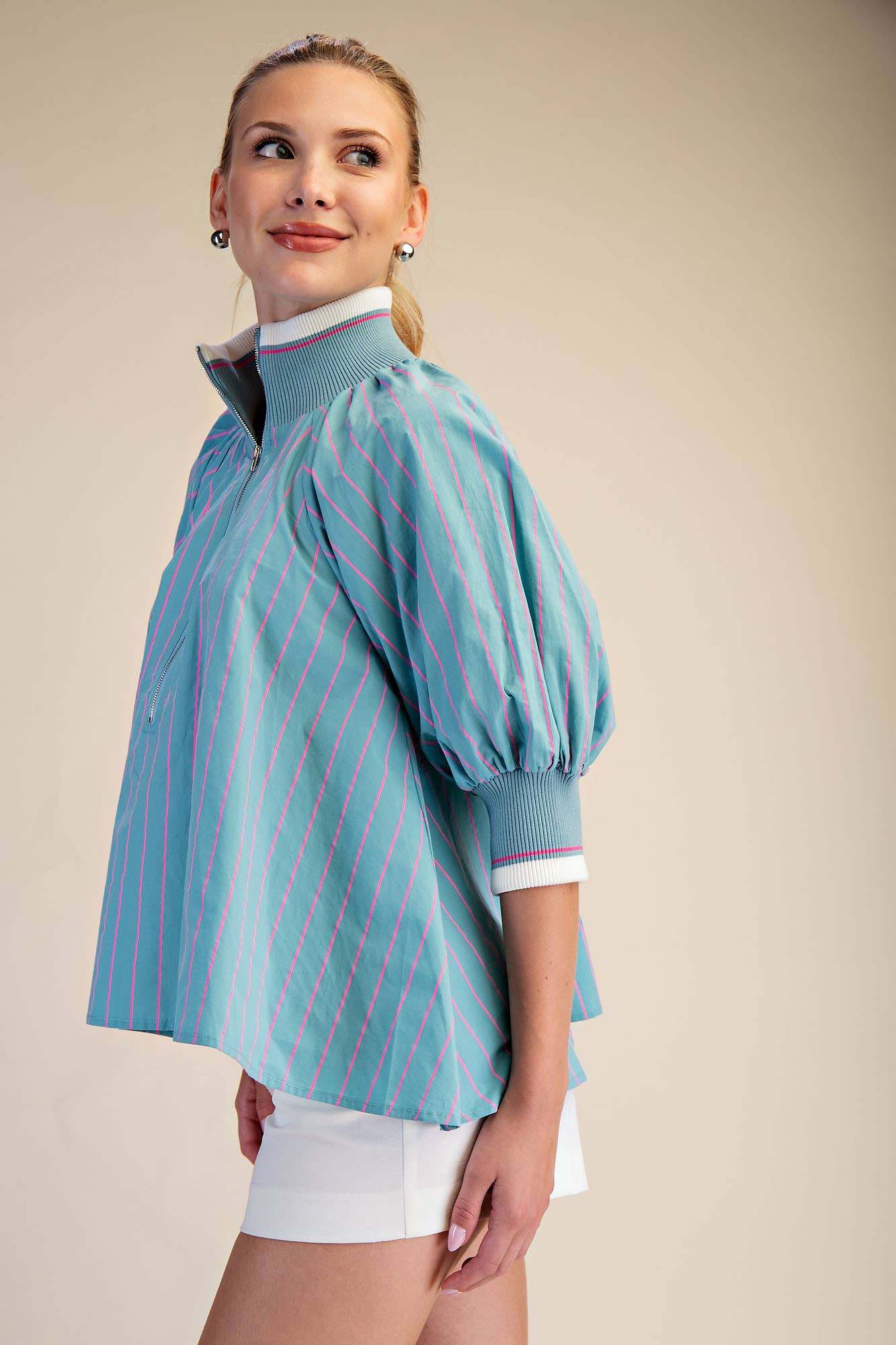 Coastal Cool Zip Top Tops Glam