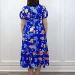 Cobalt Garden Midi Dress - Royal Long Dresses Jodifl