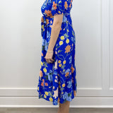 Cobalt Garden Midi Dress - Royal Long Dresses Jodifl