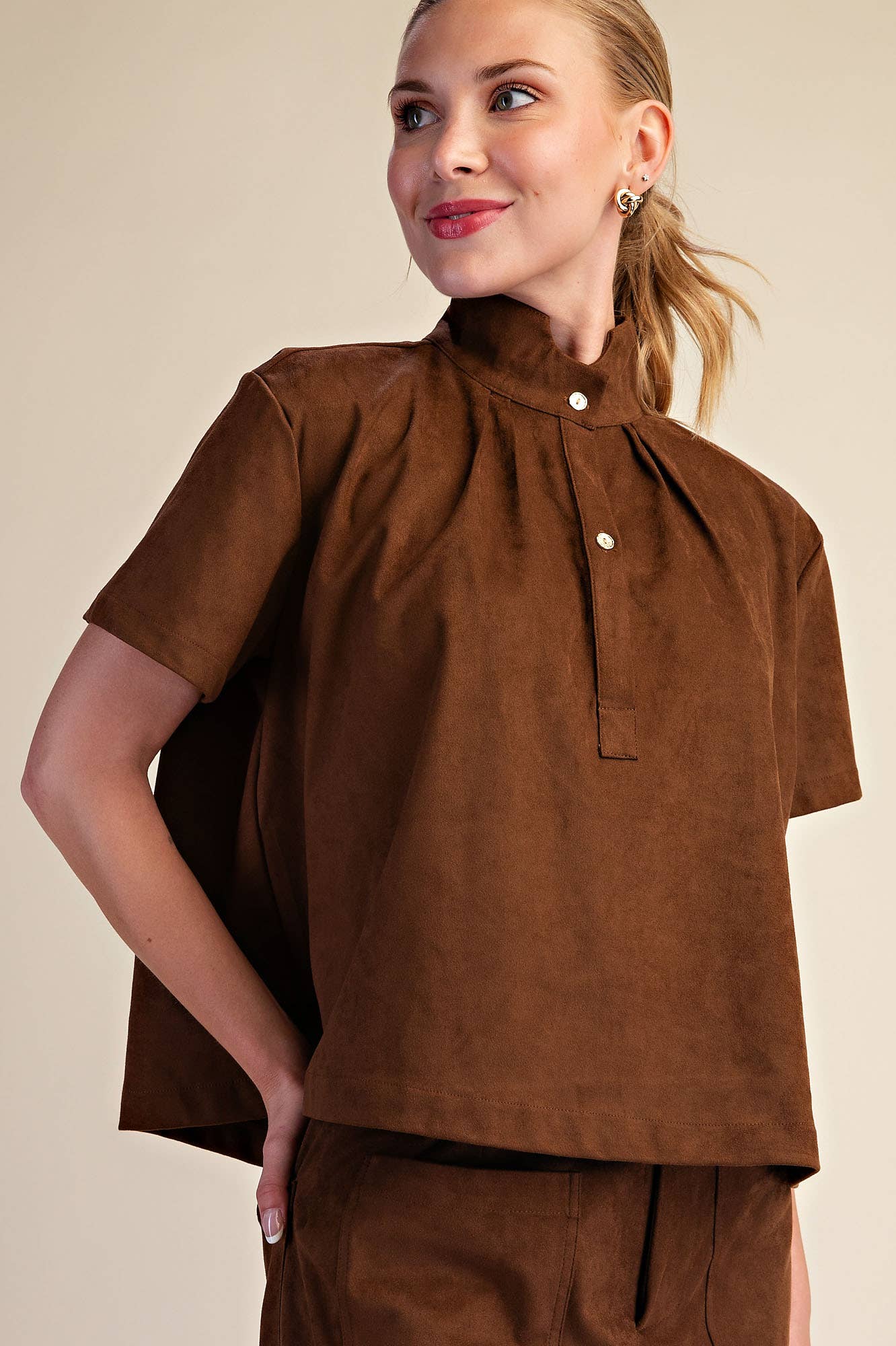 Cocoa Club Suede Top