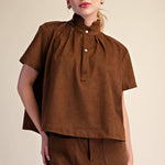 Cocoa Club Suede Top - Sugar Babies Children's Boutique/Meg's Shoppe