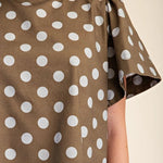 Cocoa Dot Bow Back Blouse - Sugar Babies Children's Boutique/Meg's Shoppe