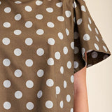 Cocoa Dot Bow Back Blouse - Sugar Babies Children's Boutique/Meg's Shoppe