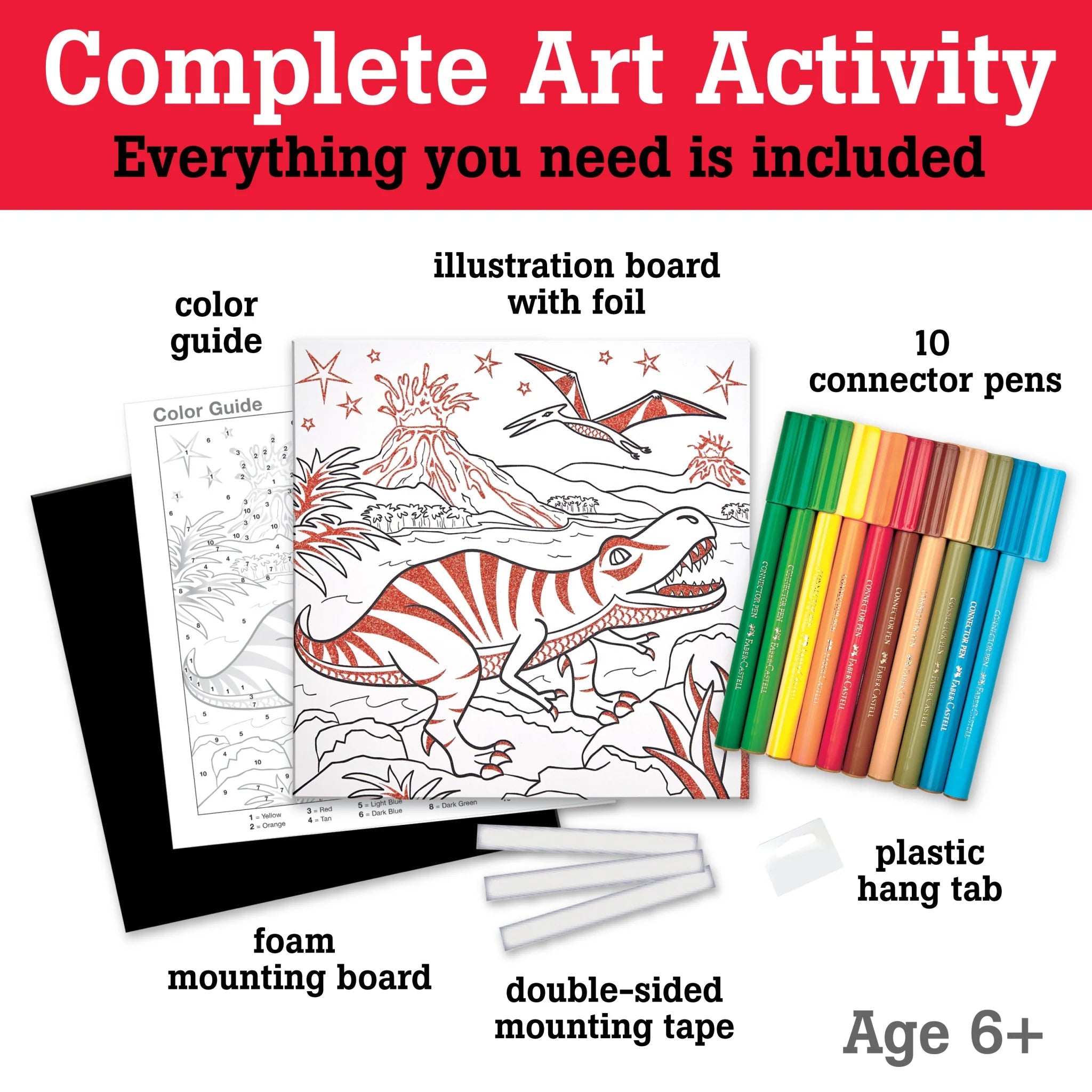 Color by Number T - Rex Foil Fun - Sugar Babies Children's Boutique/Meg's Shoppe