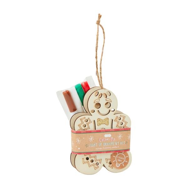 Color-Me Light-Up Ornaments - Assorted Seasonal Mudpie Gingerbread