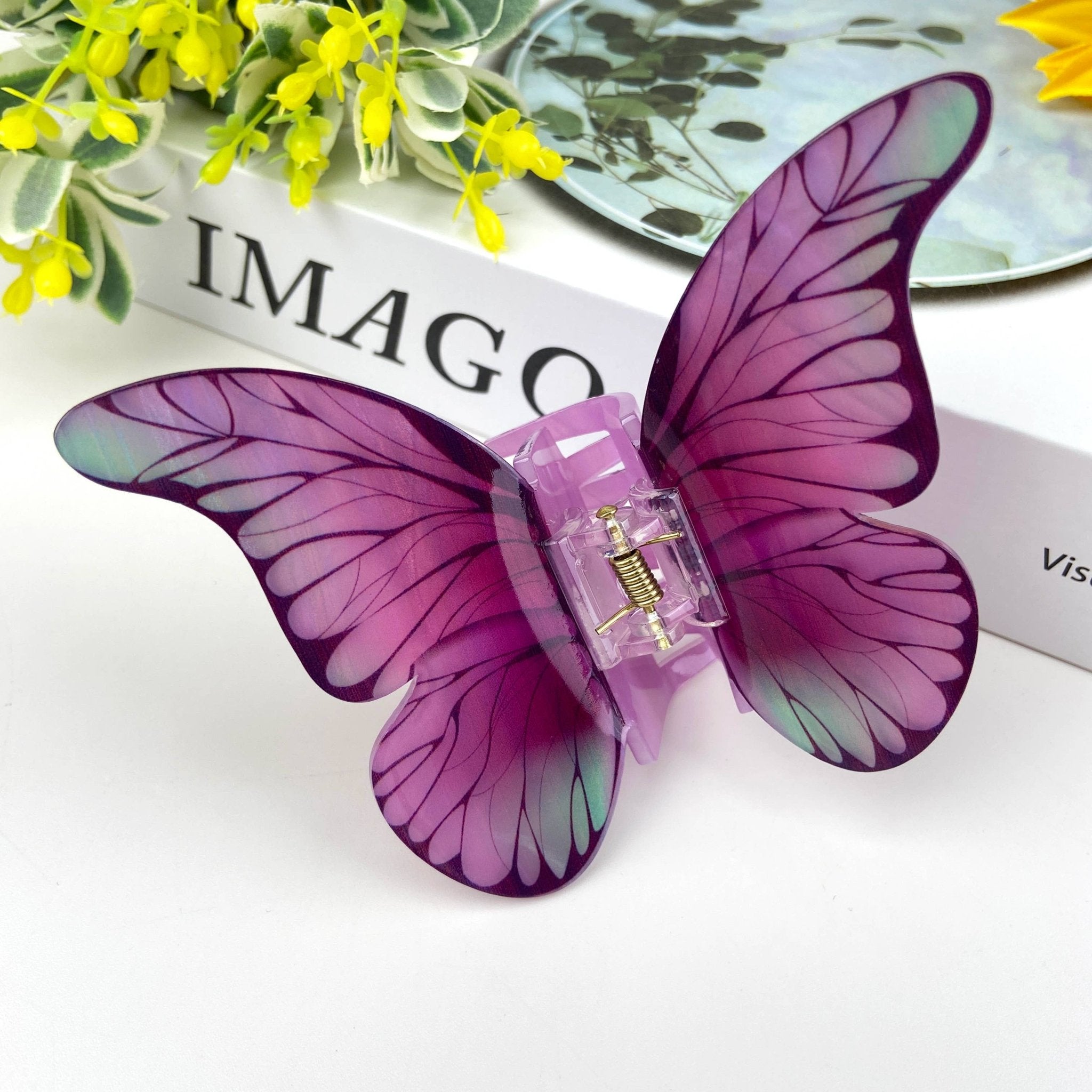 Butterfly Hair Clip - Purple Hair Accessories TheDivaSoap