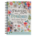 Coloring Book Spiral Prayers & Praises for Girls Paper Goods Christian Art Gifts