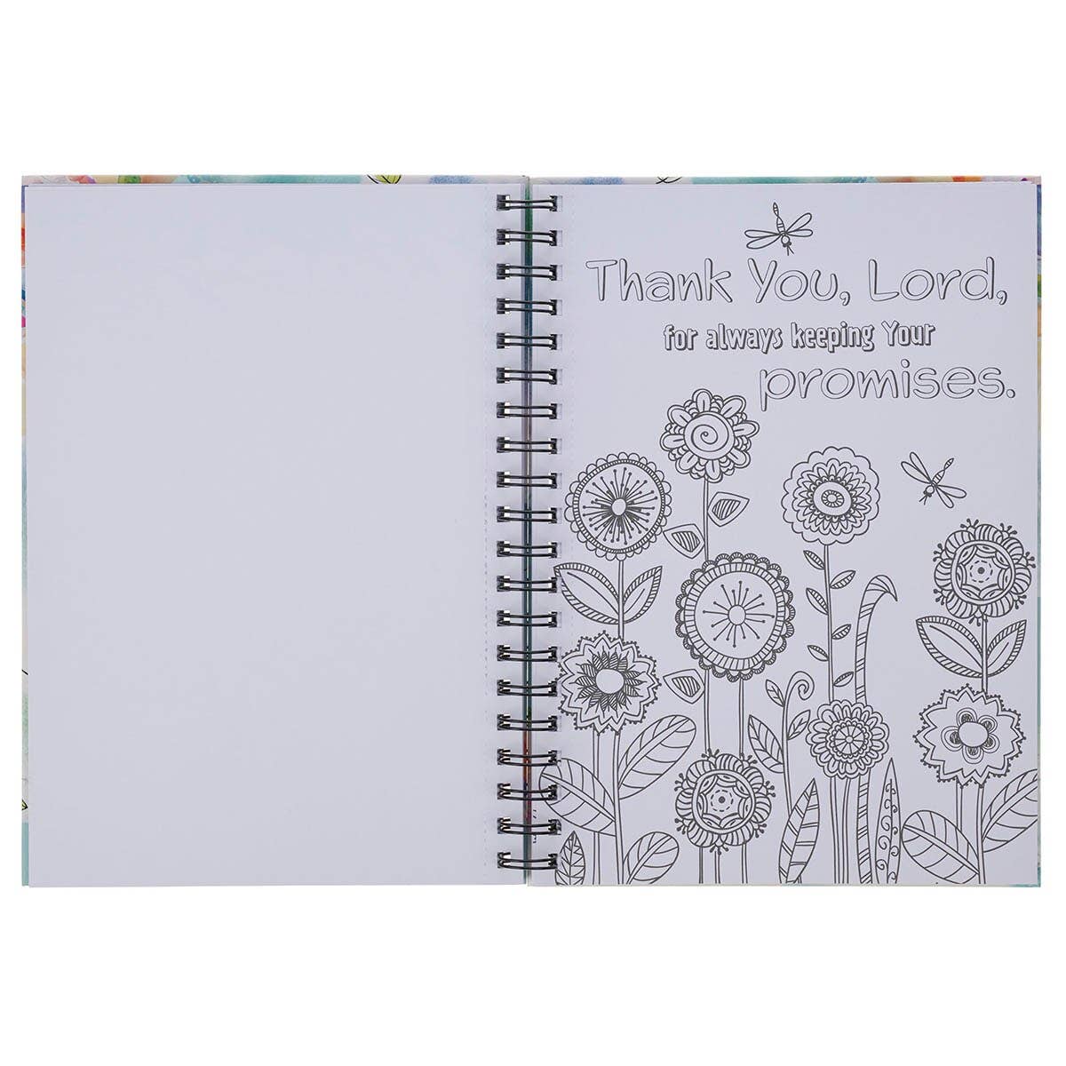 Coloring Book Spiral Prayers & Praises for Girls Paper Goods Christian Art Gifts