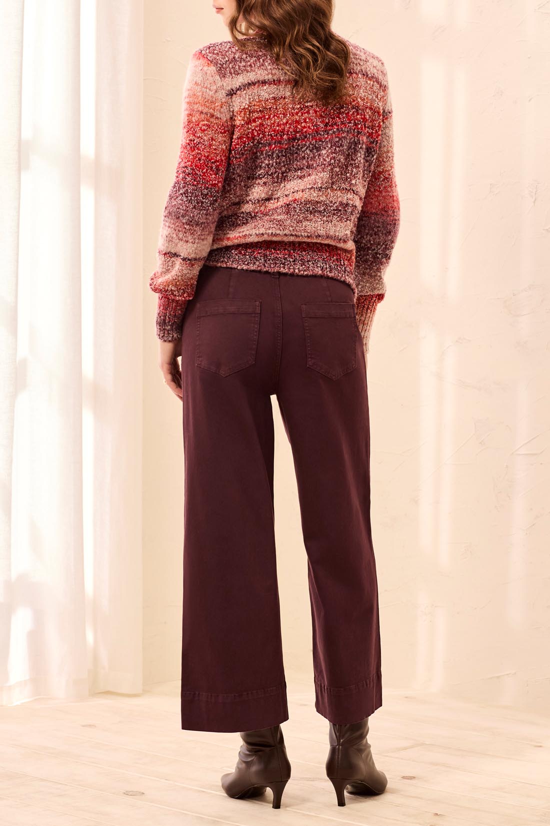 Comfort Stretch Wide Leg Pull-On Pants - Fudge Jeans Tribal