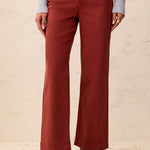 Comfort Stretch Wide Leg Pull-On Pants - Henna Jeans Tribal