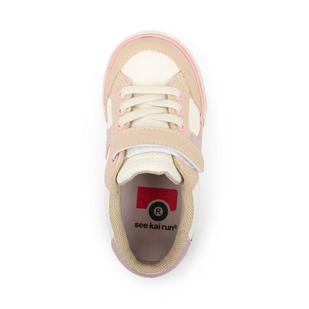 Connor - White/Oatmeal Girls Shoes See Kai Run