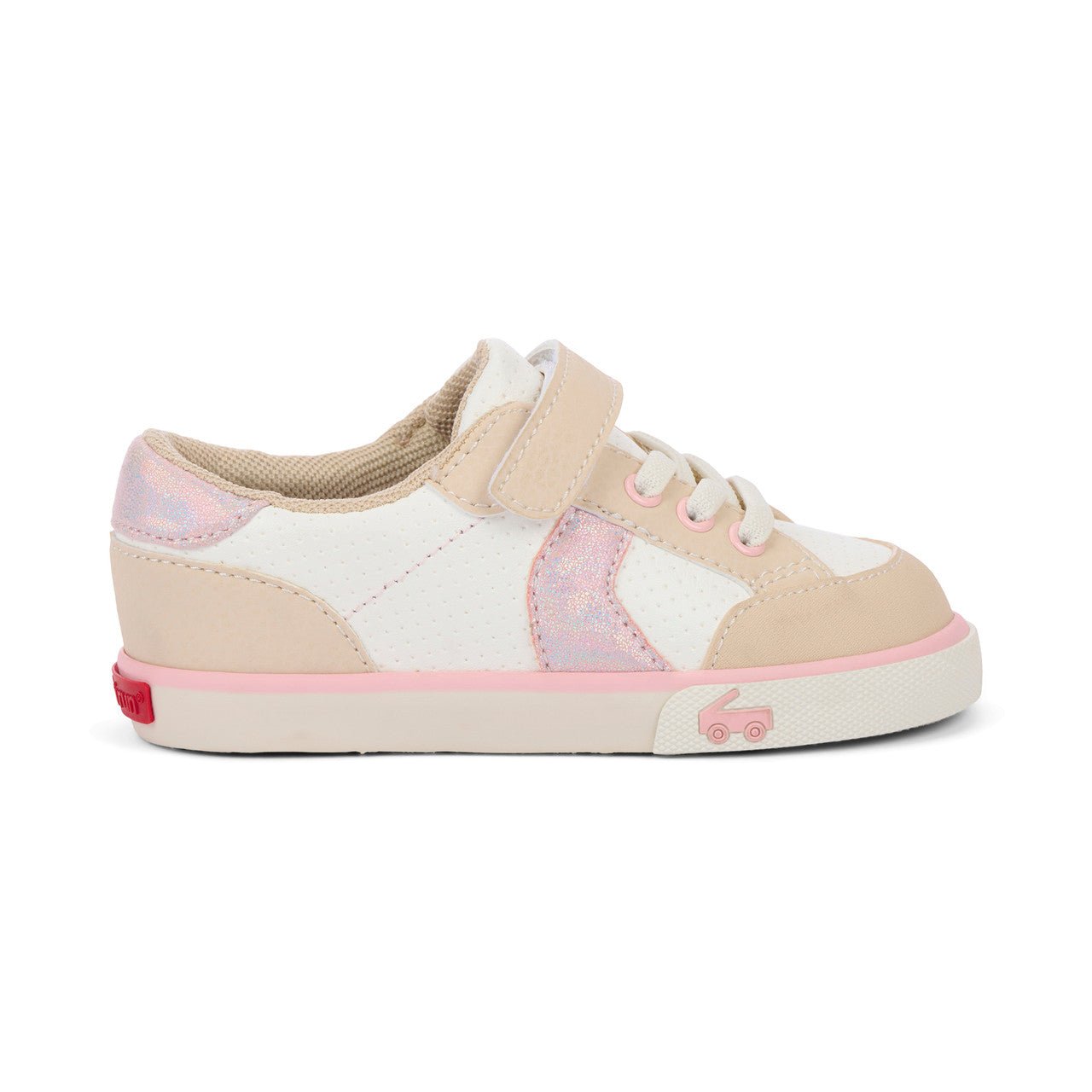 Connor - White/Oatmeal Girls Shoes See Kai Run