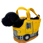 Construction Truck Pet Sak w/ Black Lab Plush Douglas Toys