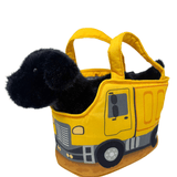 Construction Truck Pet Sak w/ Black Lab Plush Douglas Toys