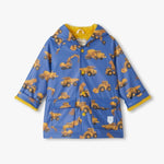 Construction Trucks Snap Rain Coat Boys Outerwear Hatley