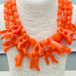 Coral Statement Necklace - Marbled Coral Necklaces TWO FORTY TWO