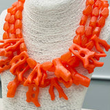 Coral Statement Necklace - Marbled Coral Necklaces TWO FORTY TWO