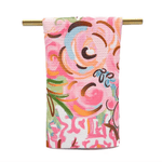 Cortnei Chinoiserie Blooms Tea Towel Textiles Rachel Brooks Design, LLC