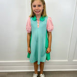 Country Club Dress - Aqua Mix Girls Play Dresses Finding Foxtale