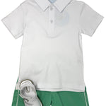 Court Short - Green Twill Boys Shorts Little English