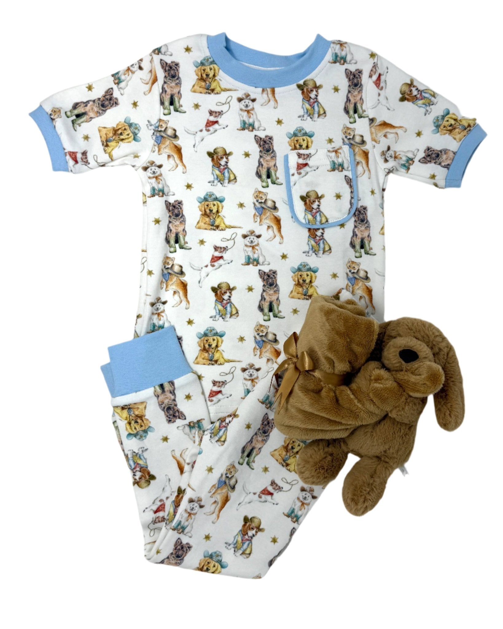 Cowboy Pups Organic Cotton 2pc Pajamas Kids Pajamas Nola Tawk