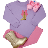 Cowgirl Crewneck Sweatshirt - Lavender Girls Sweaters + Sweatshirts Luigi
