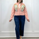 Cozy Flora Zip Sweater - Dusty Pink Sweaters &Merci