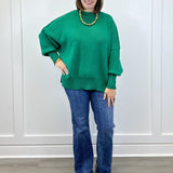 Cozy Pine Ribbed Sweater - Forest Green Sweaters Zenana