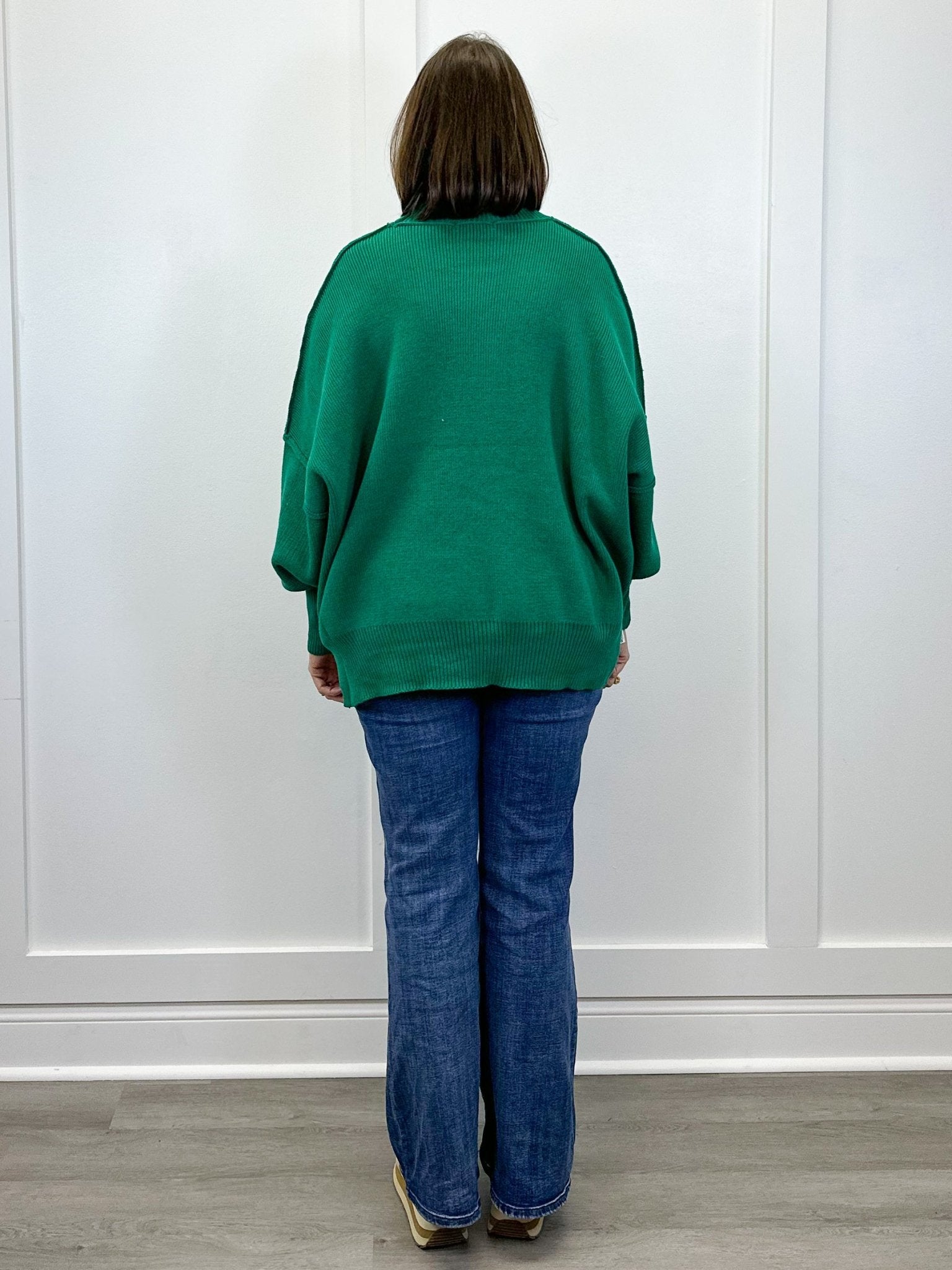 Cozy Pine Ribbed Sweater - Forest Green Sweaters Zenana