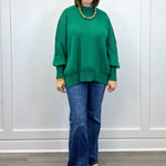 Cozy Pine Ribbed Sweater - Forest Green Sweaters Zenana