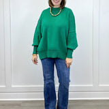 Cozy Pine Ribbed Sweater - Forest Green Sweaters Zenana