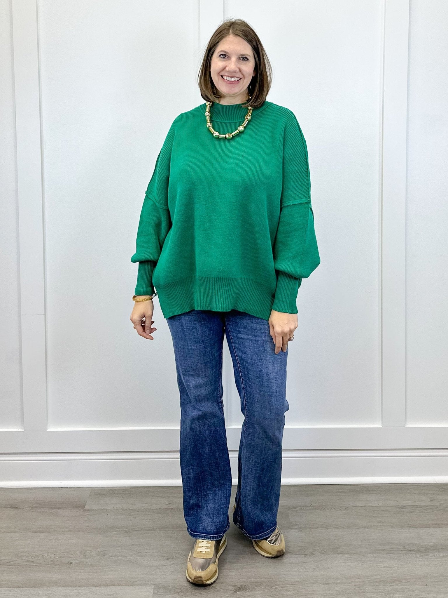 Cozy Pine Ribbed Sweater - Forest Green Sweaters Zenana