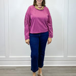 Crew Neck Applique Detail w/ Special Wash - Roseberry Sweaters Tribal
