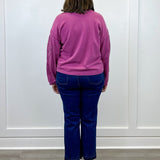 Crew Neck Applique Detail w/ Special Wash - Roseberry Sweaters Tribal
