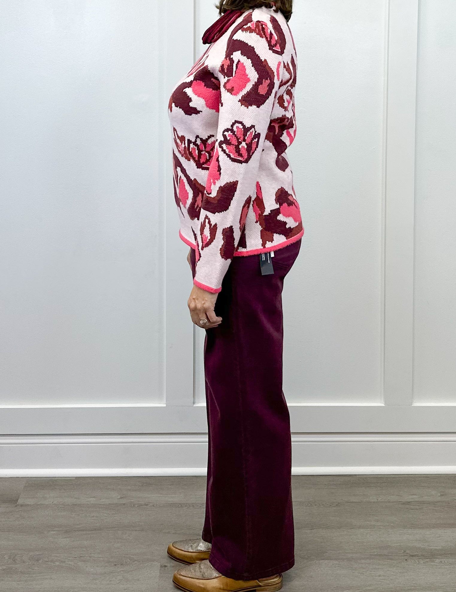 Brooke Hugging Wide Jeans - Passion Plum Pants Tribal