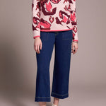 Crew Neck Jacquard Sweater - Cream Sweaters Tribal
