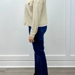 Crop Knit Shacket w/ Patch Pockets - Oatmeal - Sugar Babies Children's Boutique/Meg's Shoppe
