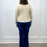 Crop Knit Shacket w/ Patch Pockets - Oatmeal - Sugar Babies Children's Boutique/Meg's Shoppe