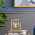 Crosshatch Border Trim Gold Frame - 4x6" Home Decor A&B Home Group Inc.