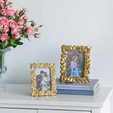 Small Rounded Gold Leaf Frame - 5x7"