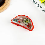 Vintage Flower Claw Clip - Black Hair Accessories TheDivaSoap