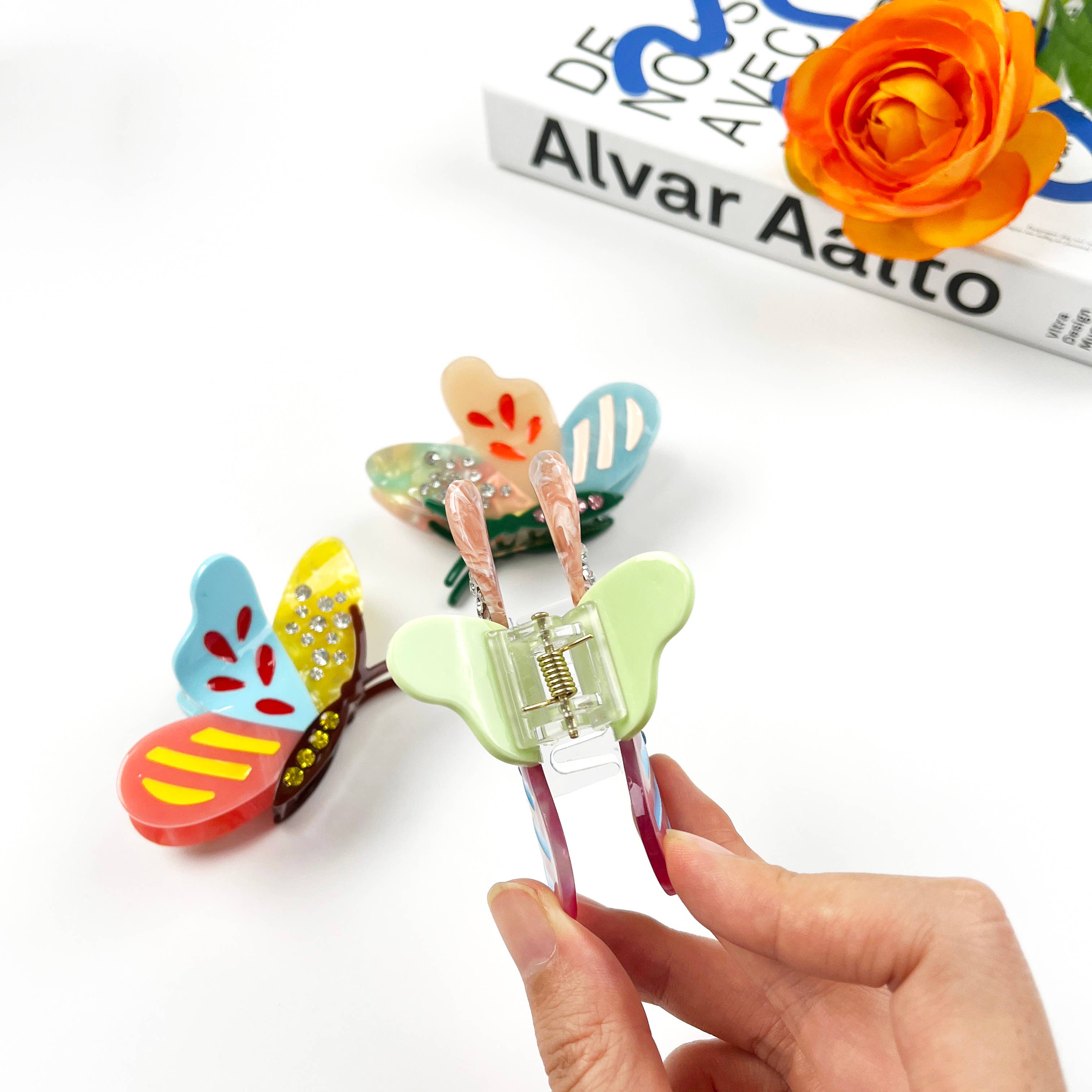 Colorful Cartoon Butterfly Claw Clip Diamond Hair Clips: A Hair Accessories TheDivaSoap