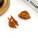 Mini Croissant Hair Claw Clip, Acetate Food-Themed Hair Clip: Mini Clip Hair Accessories TheDivaSoap