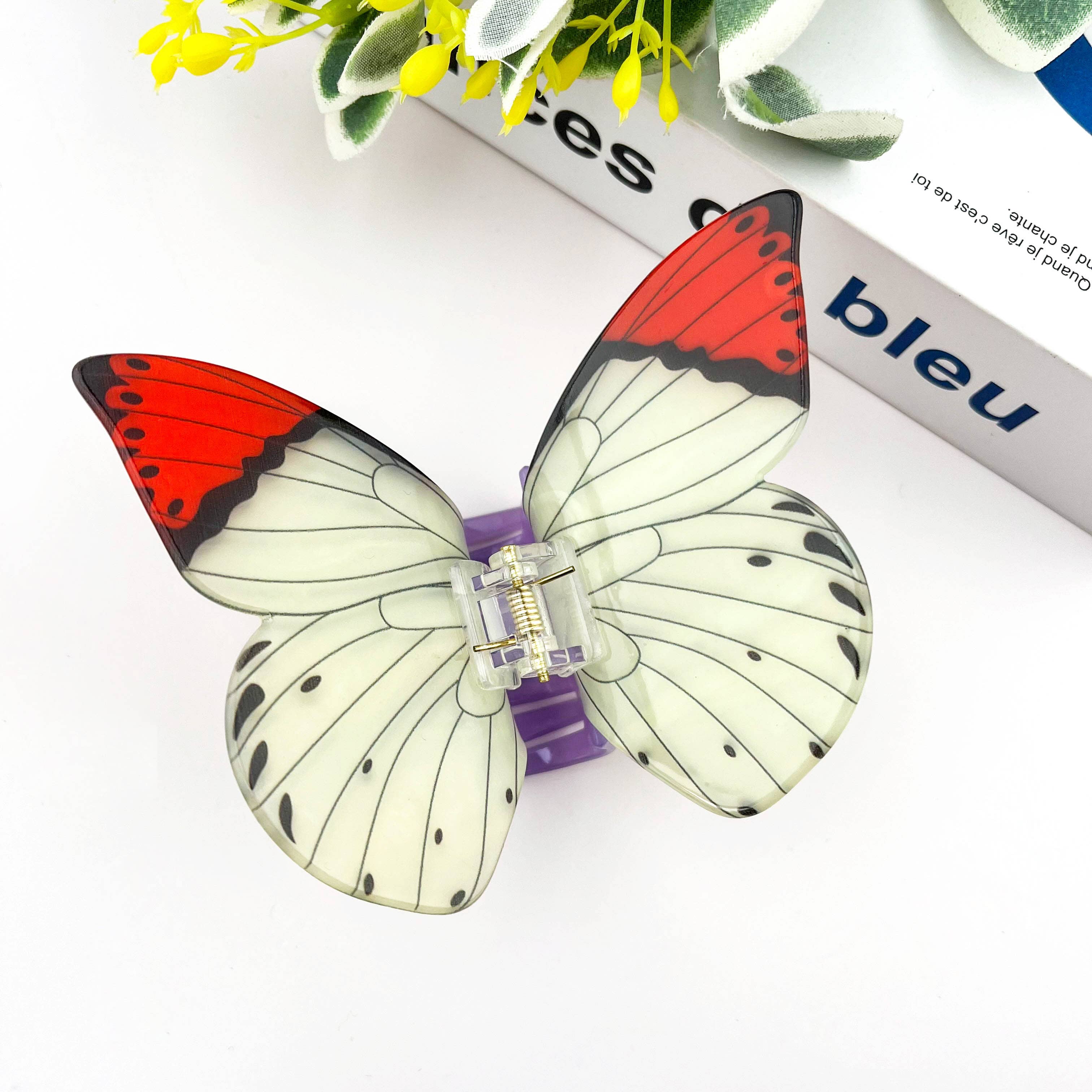 Butterfly Claw Clip - Lt. Blue Hair Accessories TheDivaSoap