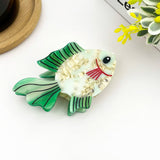 Fish Claw Clip - Black/White Hair Accessories TheDivaSoap
