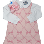 Dainty Bows Quilted A-Line Dress - Sugar Babies Children's Boutique/Meg's Shoppe