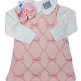 Dainty Bows Quilted A-Line Dress - Sugar Babies Children's Boutique/Meg's Shoppe