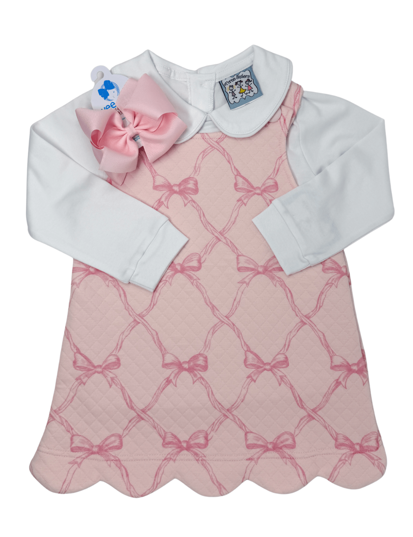 Dainty Bows Quilted A-Line Dress - Sugar Babies Children's Boutique/Meg's Shoppe